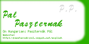 pal paszternak business card